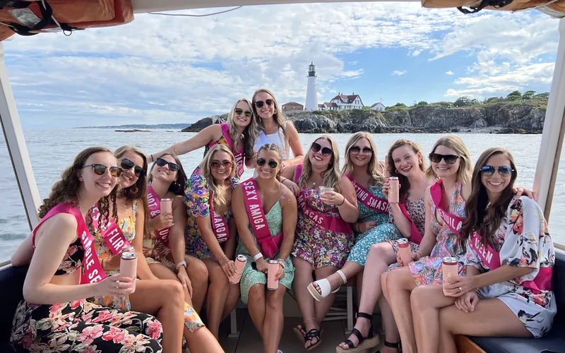 Private bachelorette boat cruise on Casco Bay Portland Maine