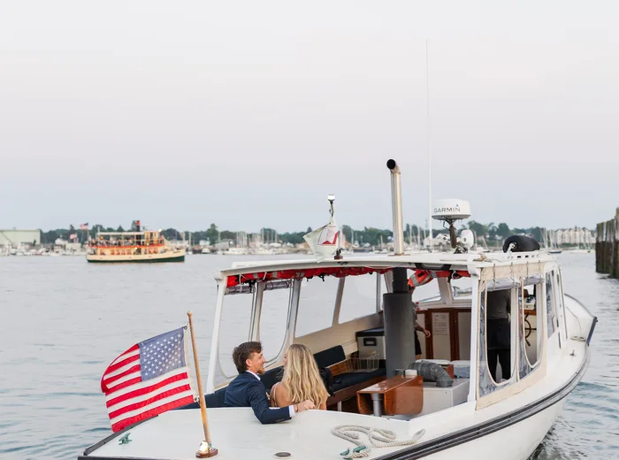 The Marie L classic wooden vessel on Casco Bay Portland Maine